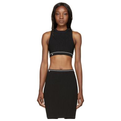 83-T-by-Alexander-Wang-Women-s-Black-Ribbed-Crop-Top-1